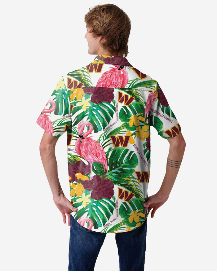 Washington Commanders Flamingo Button Up Shirt FOCO - FOCO.com