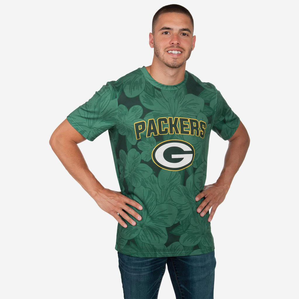 Green Bay Packers Hibiscus T-Shirt FOCO S - FOCO.com