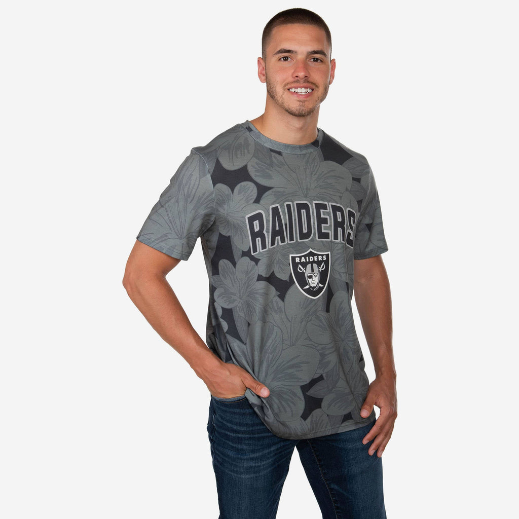 Las Vegas Raiders Hibiscus T-Shirt FOCO S - FOCO.com