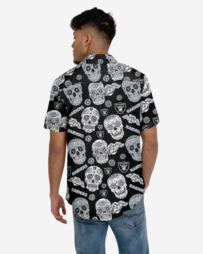 Las Vegas Raiders Day Of The Dead Button Up Shirt FOCO - FOCO.com