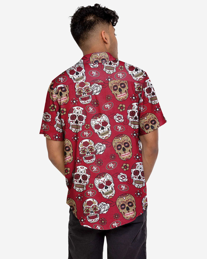 San Francisco 49ers Day Of The Dead Button Up Shirt FOCO - FOCO.com