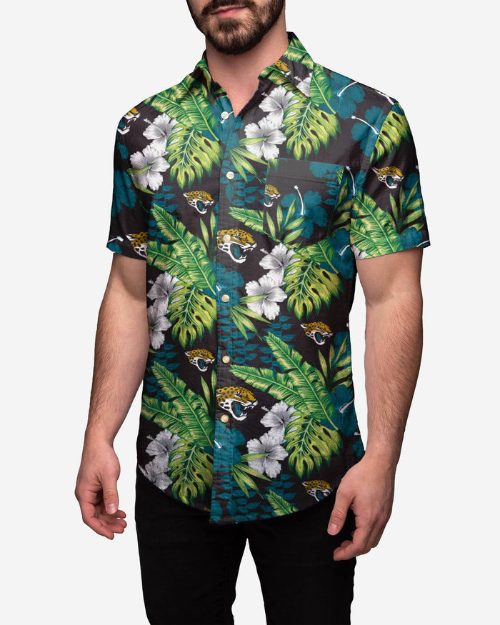 Jacksonville Jaguars Floral Button Up Shirt FOCO S - FOCO.com