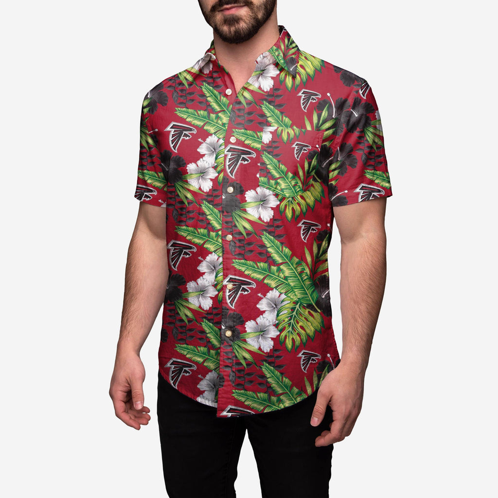 Atlanta Falcons Floral Button Up Shirt FOCO S - FOCO.com