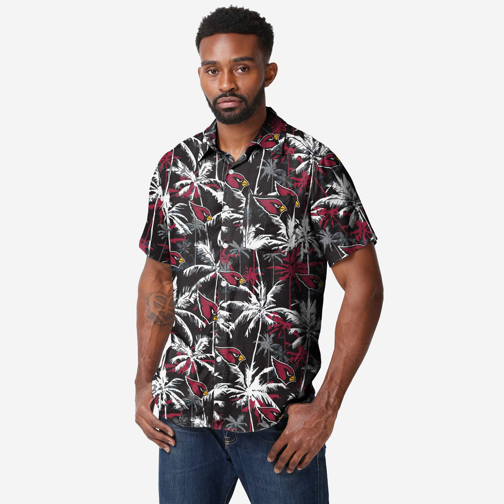 Arizona Cardinals Black Floral Button Up Shirt FOCO S - FOCO.com