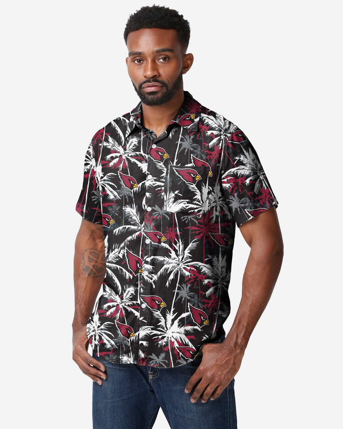 Arizona Cardinals Black Floral Button Up Shirt FOCO S - FOCO.com