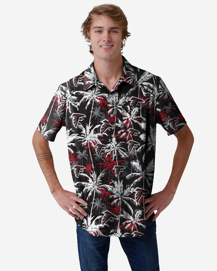 Atlanta Falcons Black Floral Button Up Shirt FOCO S - FOCO.com