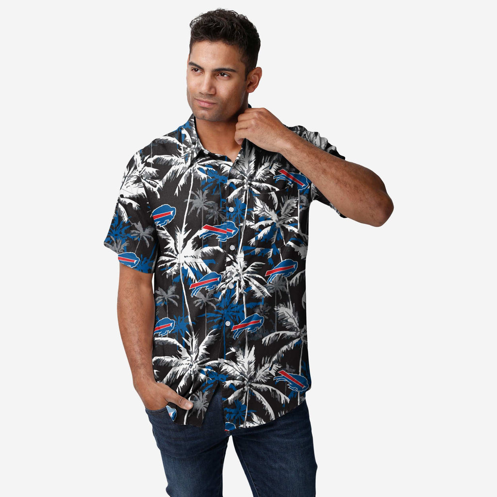 Buffalo Bills Black Floral Button Up Shirt FOCO S - FOCO.com