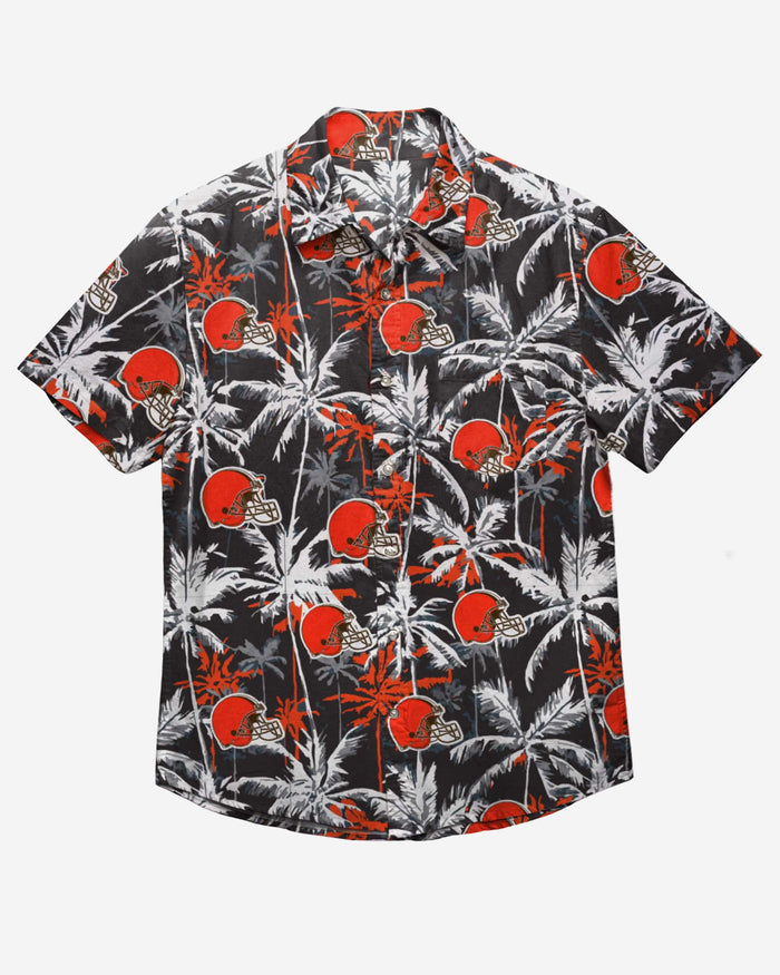 Cleveland Browns Black Floral Button Up Shirt FOCO - FOCO.com