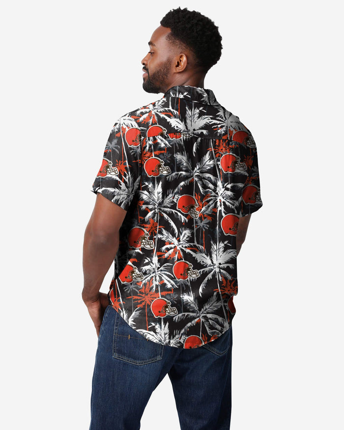 Cleveland Browns Black Floral Button Up Shirt FOCO - FOCO.com