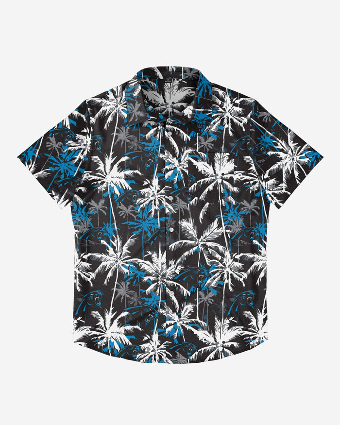 Carolina Panthers Black Floral Button Up Shirt FOCO - FOCO.com