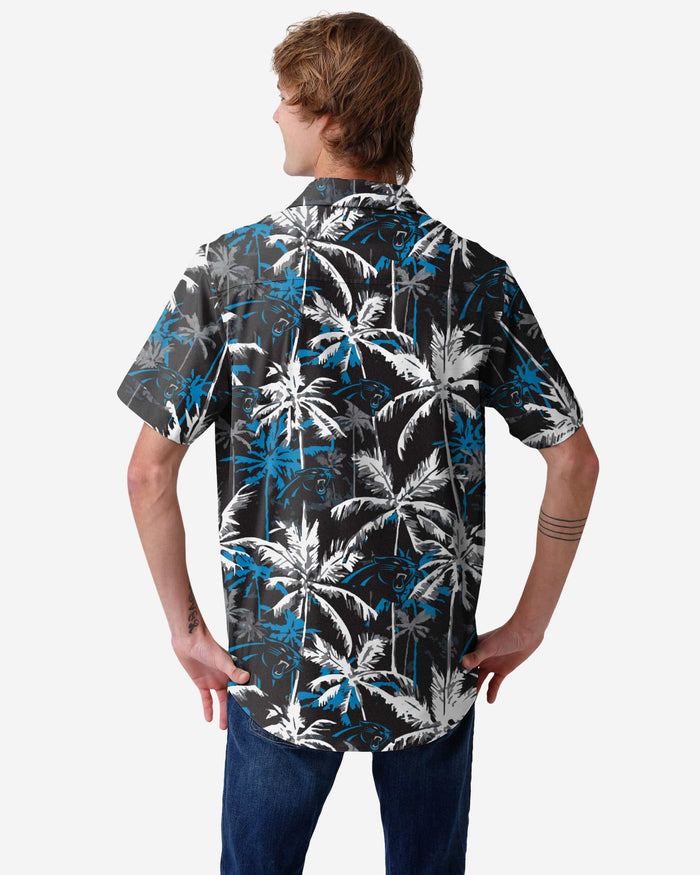 Carolina Panthers Black Floral Button Up Shirt FOCO - FOCO.com