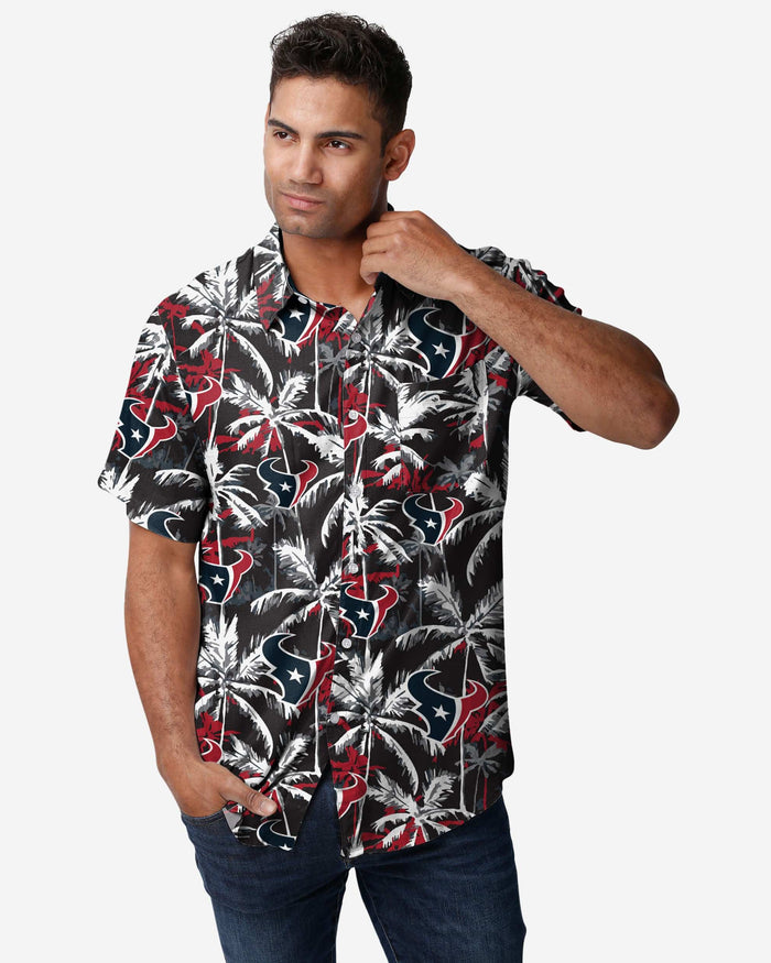 Houston Texans Black Floral Button Up Shirt FOCO S - FOCO.com