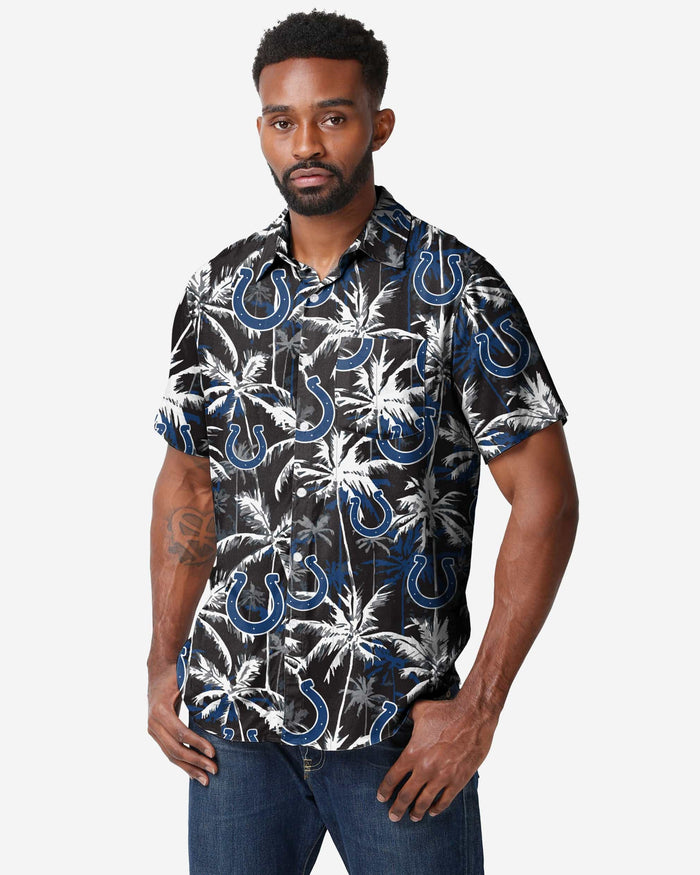 Indianapolis Colts Black Floral Button Up Shirt FOCO S - FOCO.com