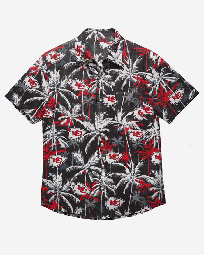 Kansas City Chiefs Black Floral Button Up Shirt FOCO - FOCO.com