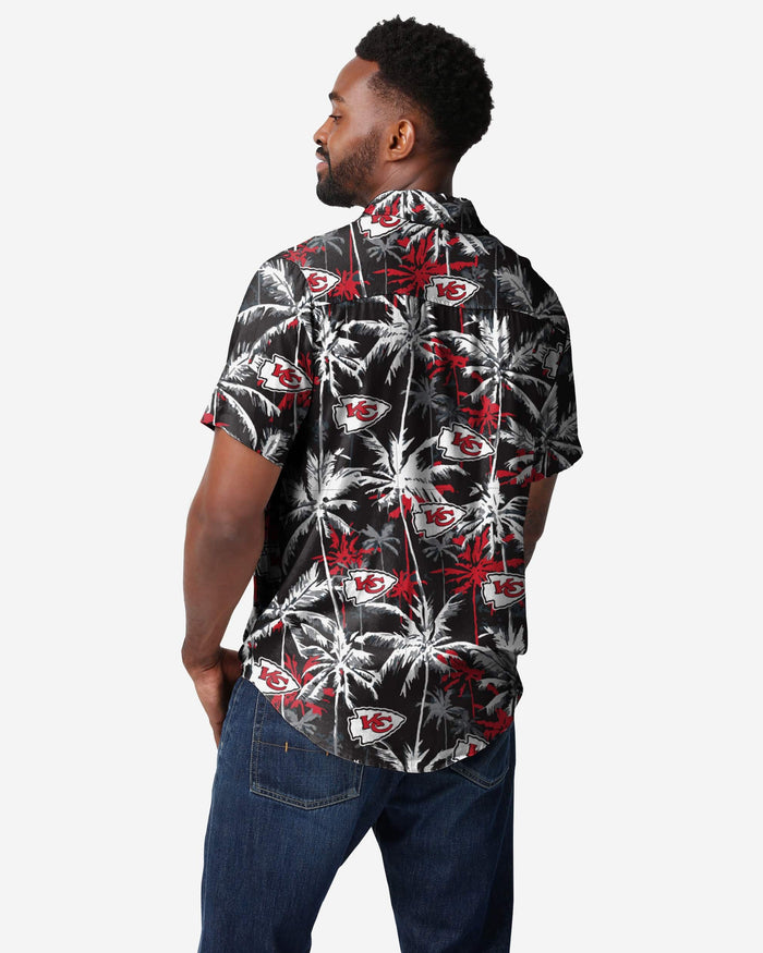 Kansas City Chiefs Black Floral Button Up Shirt FOCO - FOCO.com