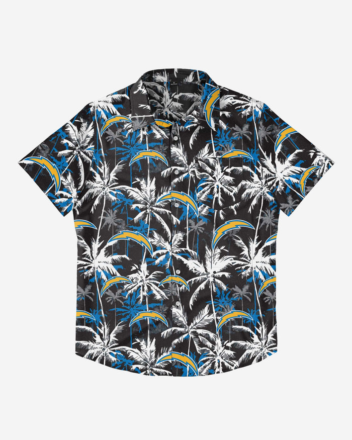 Los Angeles Chargers Black Floral Button Up Shirt FOCO - FOCO.com