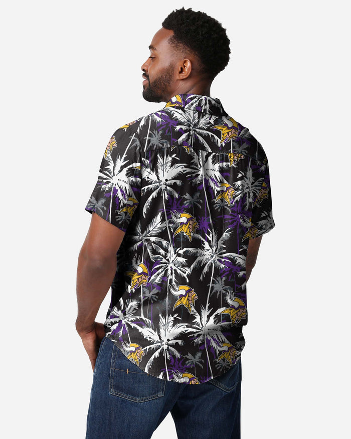 Minnesota Vikings Black Floral Button Up Shirt FOCO - FOCO.com