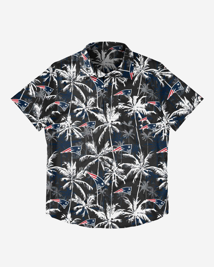 New England Patriots Black Floral Button Up Shirt FOCO - FOCO.com