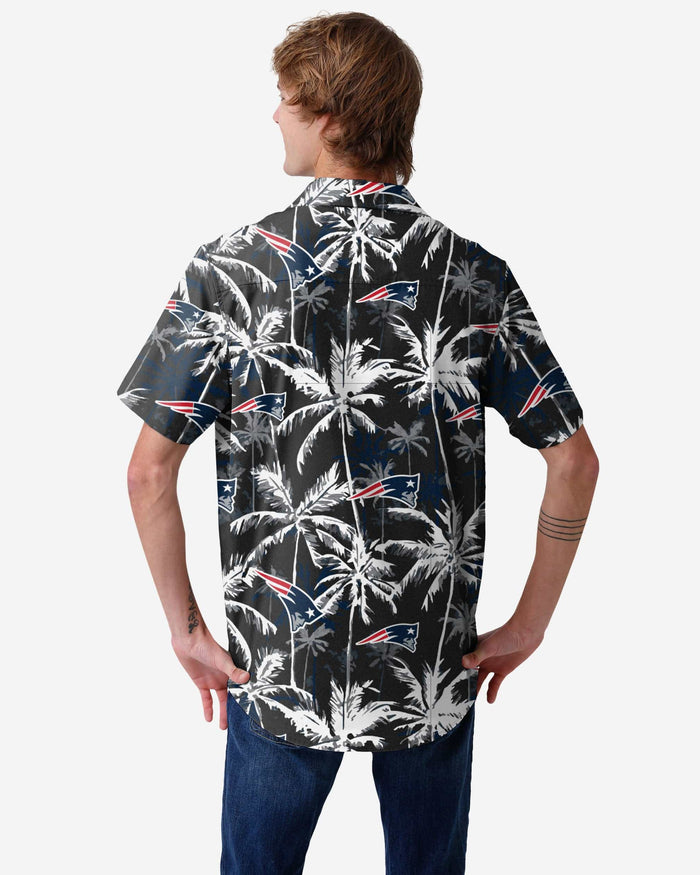 New England Patriots Black Floral Button Up Shirt FOCO - FOCO.com