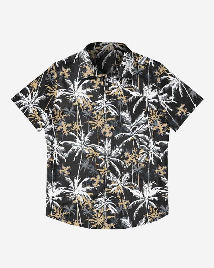 New Orleans Saints Black Floral Button Up Shirt FOCO - FOCO.com