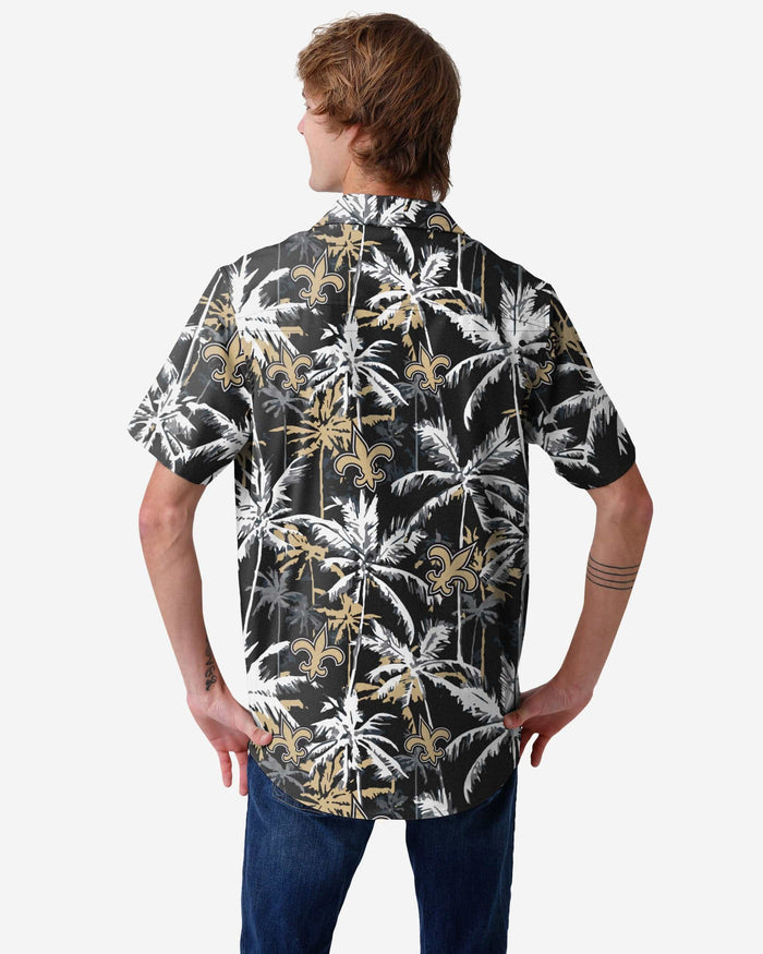 New Orleans Saints Black Floral Button Up Shirt FOCO - FOCO.com