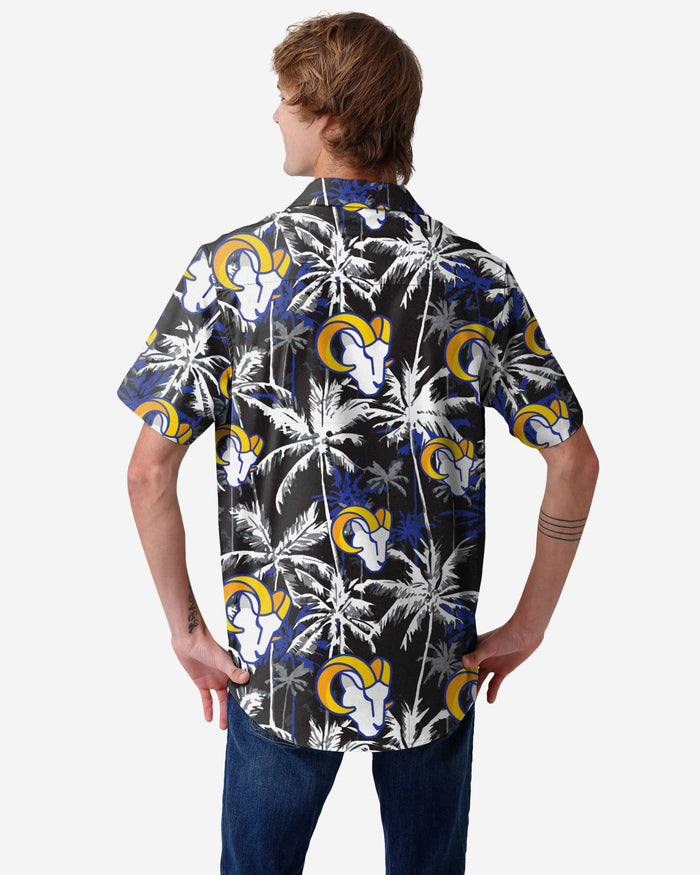 Los Angeles Rams Black Floral Button Up Shirt FOCO - FOCO.com