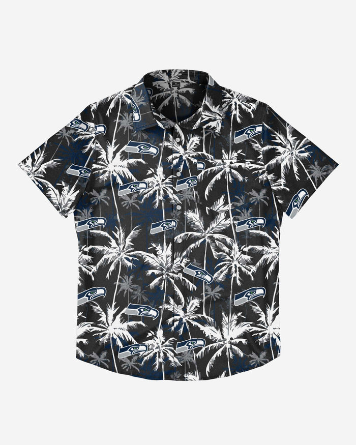 Seattle Seahawks Black Floral Button Up Shirt FOCO - FOCO.com