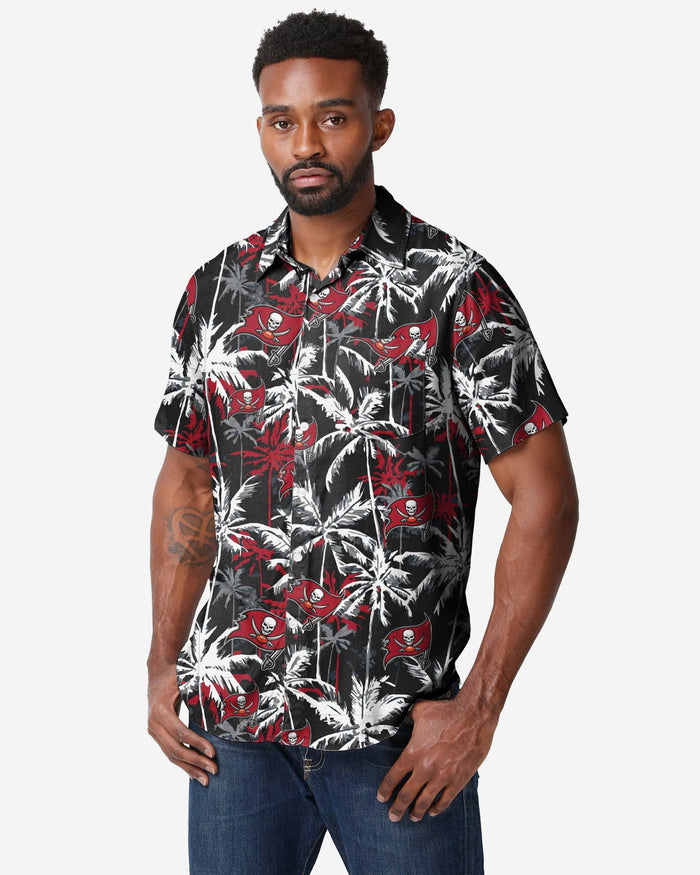 Tampa Bay Buccaneers Black Floral Button Up Shirt FOCO S - FOCO.com