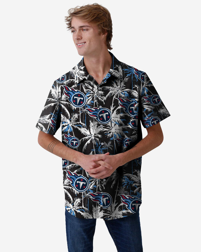 Tennessee Titans Black Floral Button Up Shirt FOCO S - FOCO.com