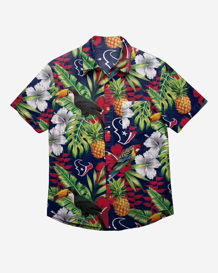 Houston Texans Floral Button Up Shirt FOCO - FOCO.com
