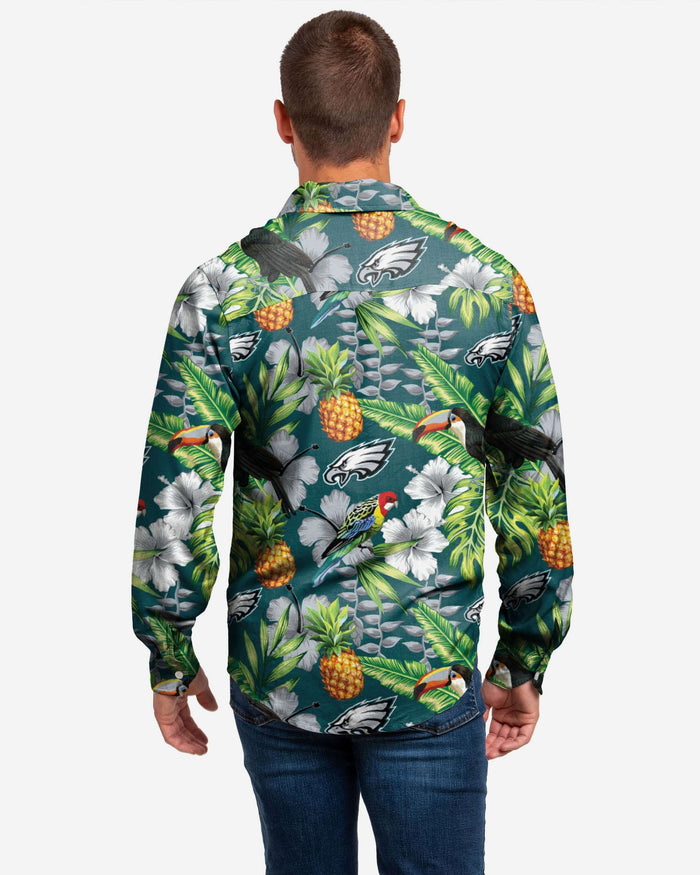 Philadelphia Eagles Long Sleeve Floral Button Up Shirt FOCO - FOCO.com