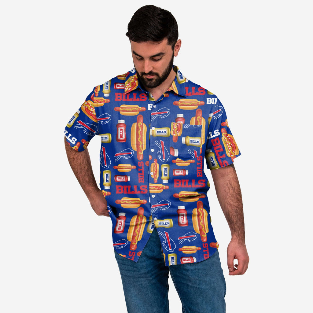 Buffalo Bills Grill Pro Button Up Shirt FOCO S - FOCO.com