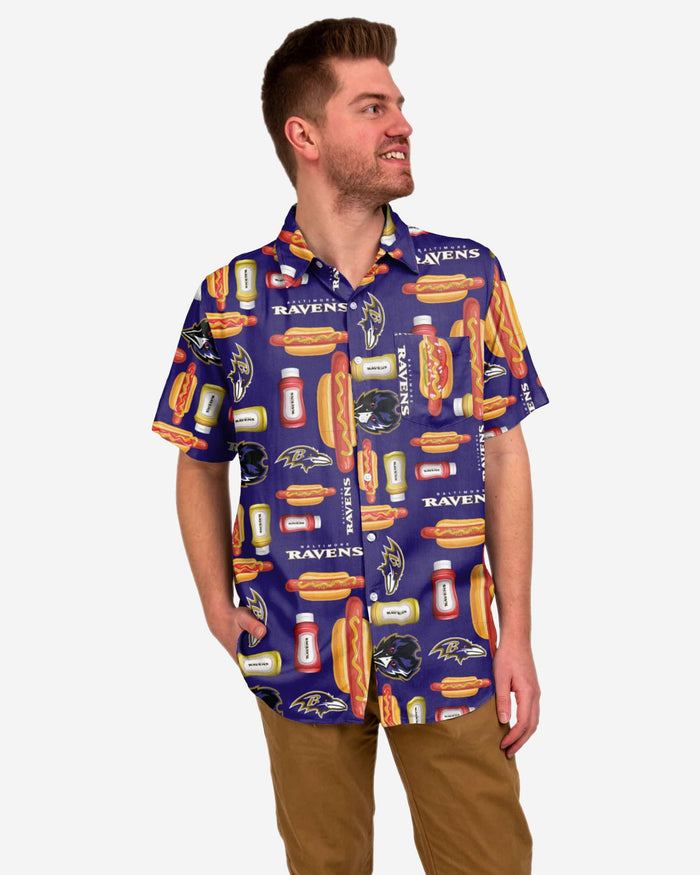 Baltimore Ravens Grill Pro Button Up Shirt FOCO S - FOCO.com