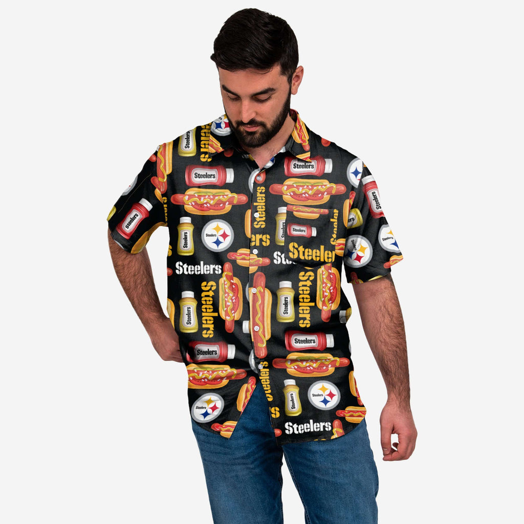 Pittsburgh Steelers Grill Pro Button Up Shirt FOCO S - FOCO.com