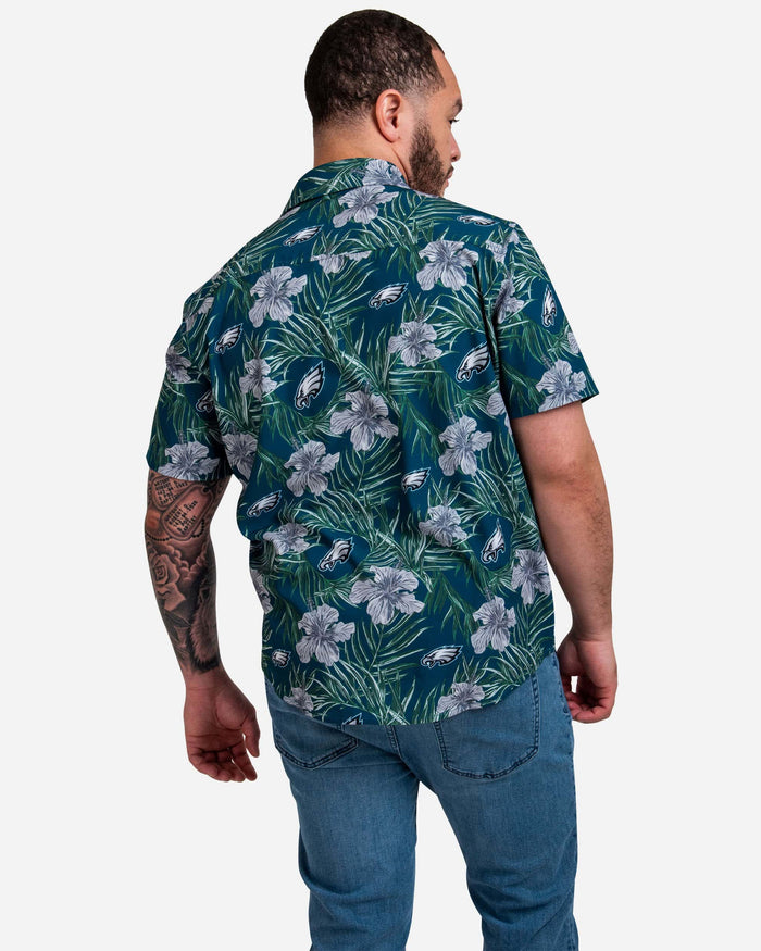 Philadelphia Eagles Hibiscus Button Up Shirt FOCO - FOCO.com