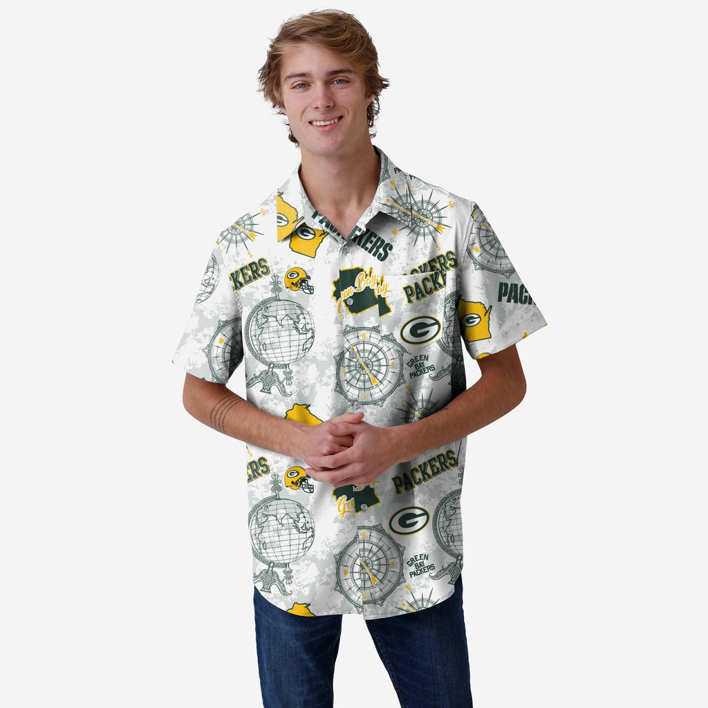 Green Bay Packers Mercader Button Up Shirt FOCO S - FOCO.com