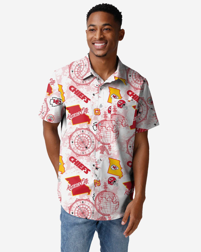 Kansas City Chiefs Mercader Button Up Shirt FOCO S - FOCO.com