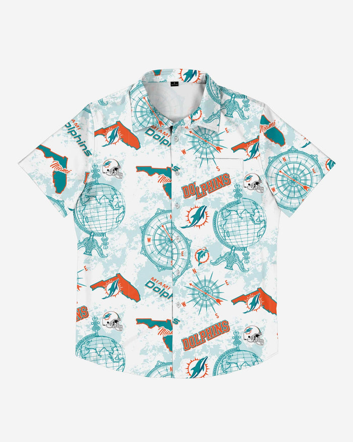 Miami Dolphins Mercader Button Up Shirt FOCO - FOCO.com