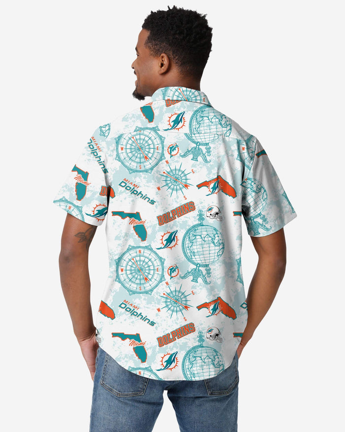 Miami Dolphins Mercader Button Up Shirt FOCO - FOCO.com