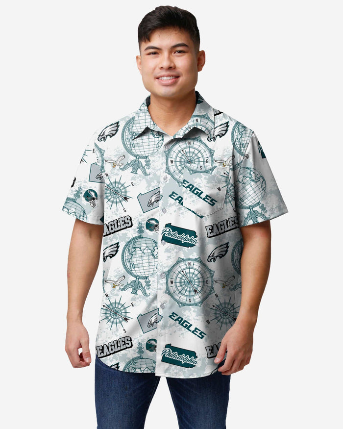 Philadelphia Eagles Mercader Button Up Shirt FOCO S - FOCO.com