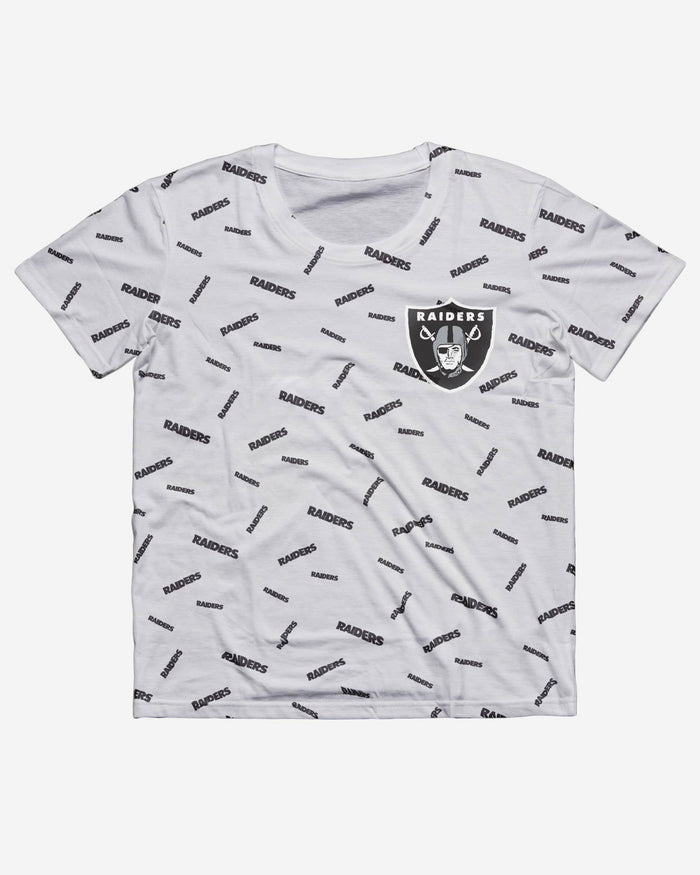 Las Vegas Raiders Mini Wordmark T-Shirt FOCO - FOCO.com