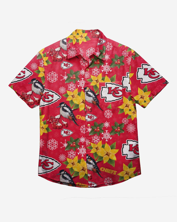 Kansas City Chiefs Mistletoe Button Up Shirt FOCO - FOCO.com