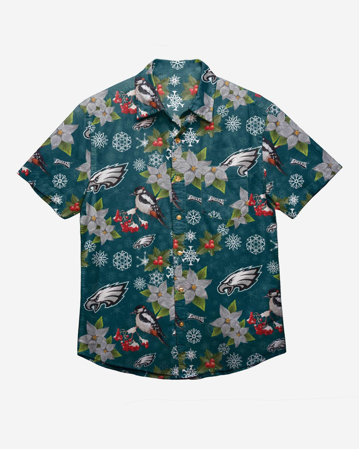 Philadelphia Eagles Mistletoe Button Up Shirt FOCO - FOCO.com