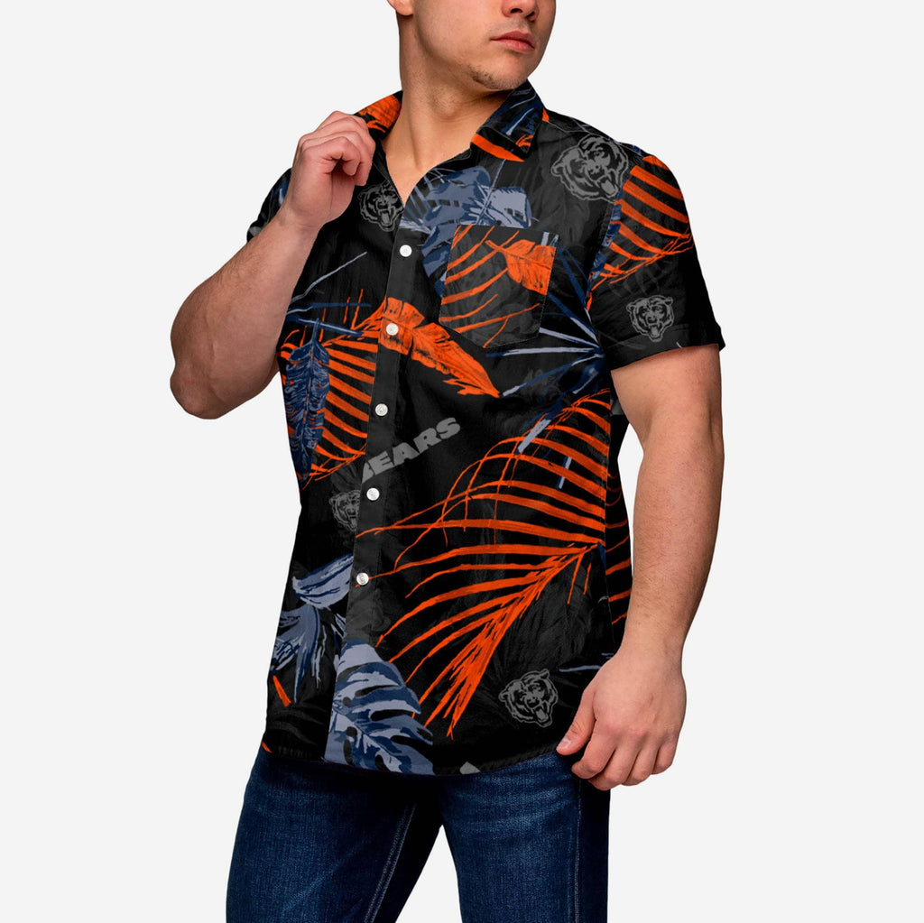 Chicago Bears Neon Palm Button Up Shirt FOCO S - FOCO.com