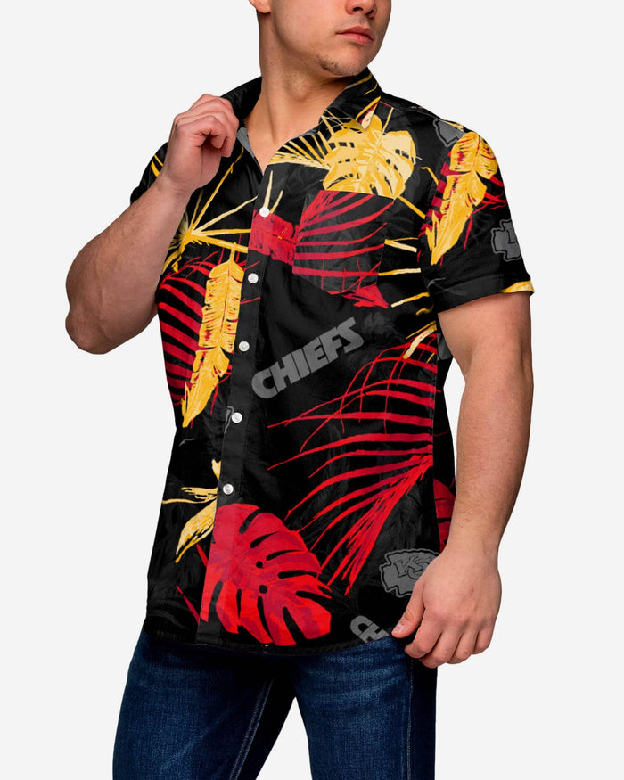 Kansas City Chiefs Neon Palm Button Up Shirt FOCO S - FOCO.com