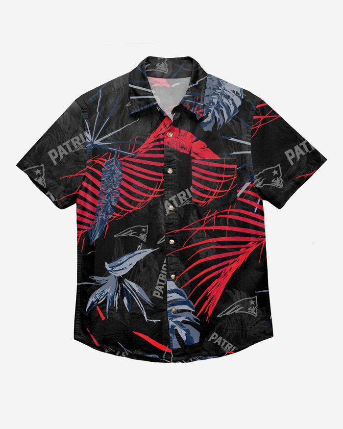 New England Patriots Neon Palm Button Up Shirt FOCO - FOCO.com