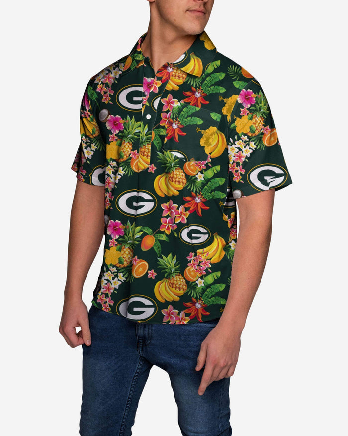 Green Bay Packers Fruit Flair Short Sleeve Polo Shirt FOCO - FOCO.com