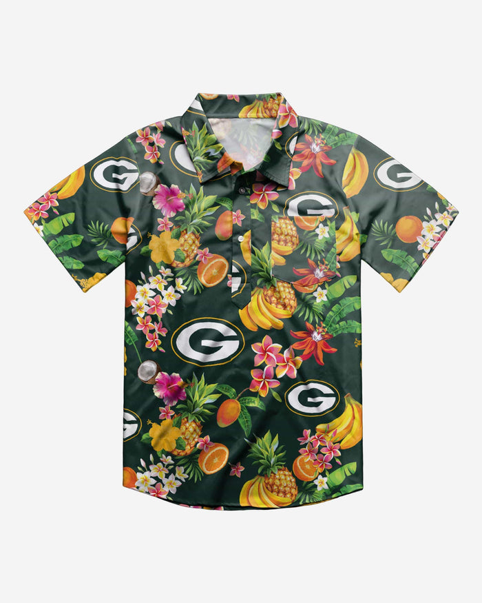 Green Bay Packers Fruit Flair Short Sleeve Polo Shirt FOCO - FOCO.com