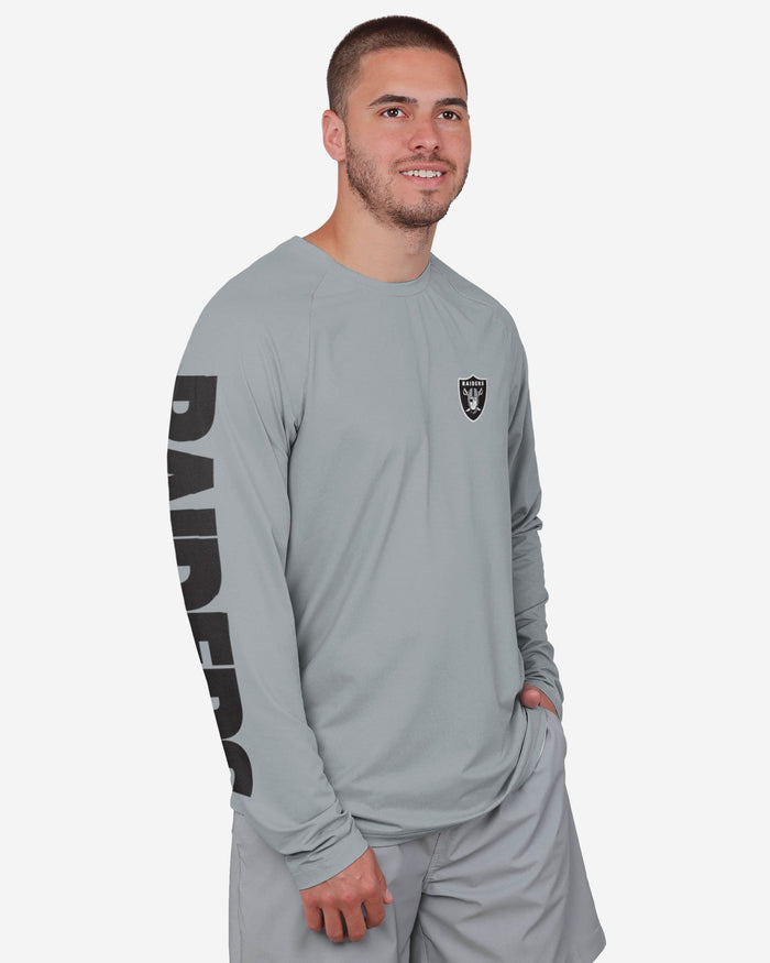 Las Vegas Raiders Rash Guard Long Sleeve Swim Shirt FOCO S - FOCO.com