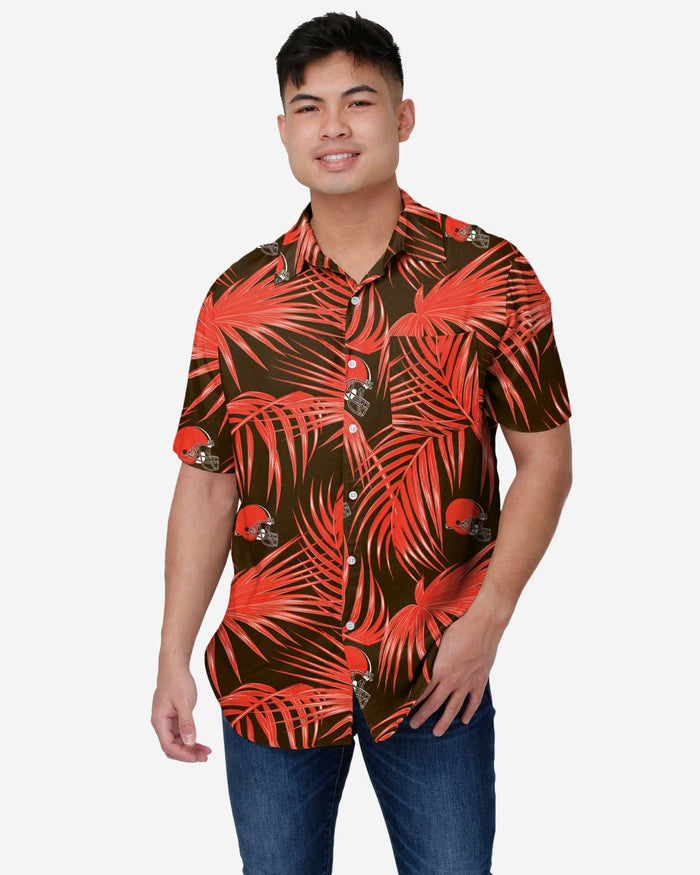 Cleveland Browns Hawaiian Button Up Shirt FOCO S - FOCO.com